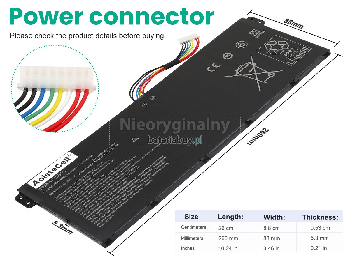 Acer Aspire 3 A315-58-79TU bateria