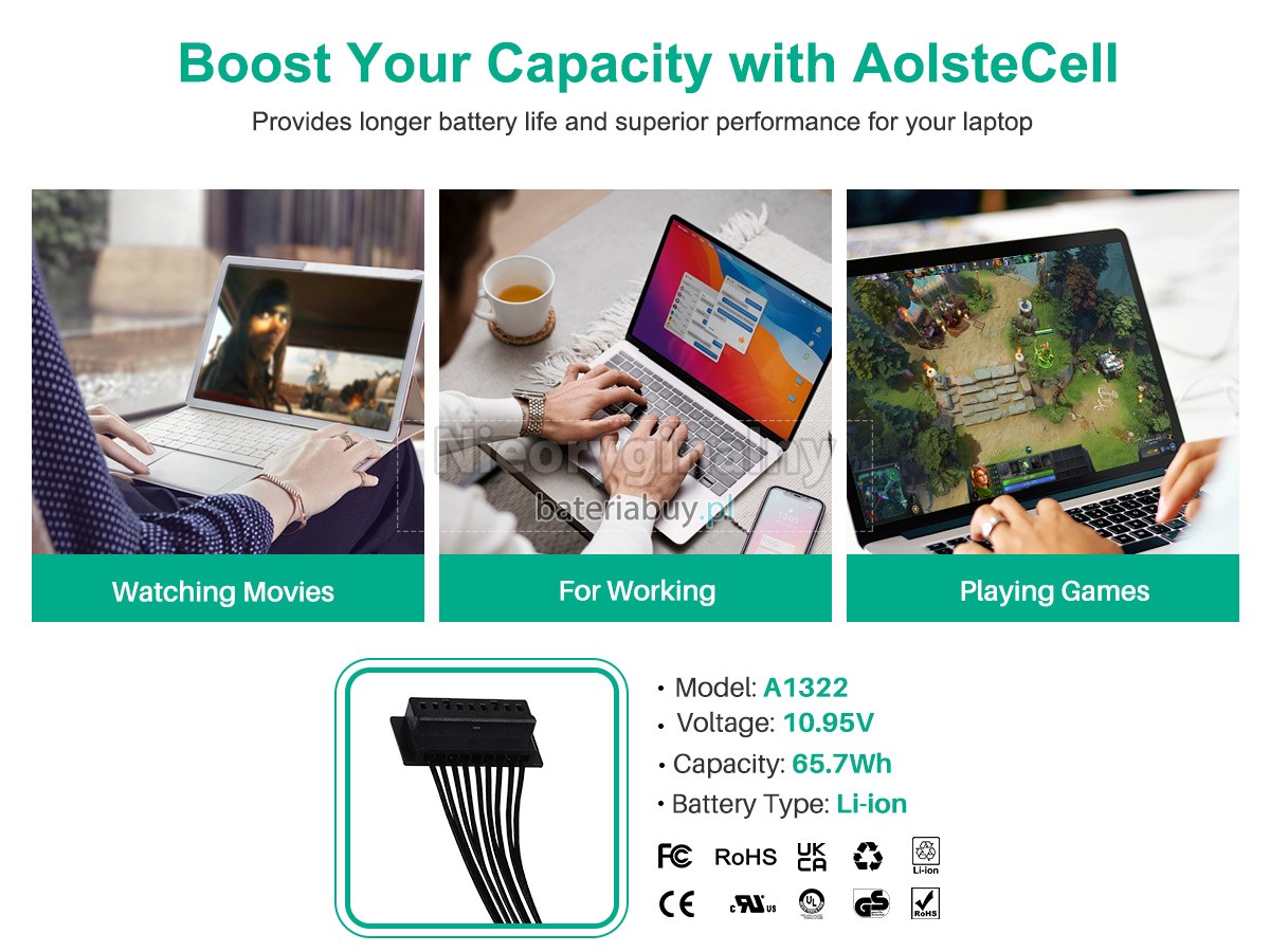 Apple MacBook Pro 13 inch A1278 (Mid 2012) bateria