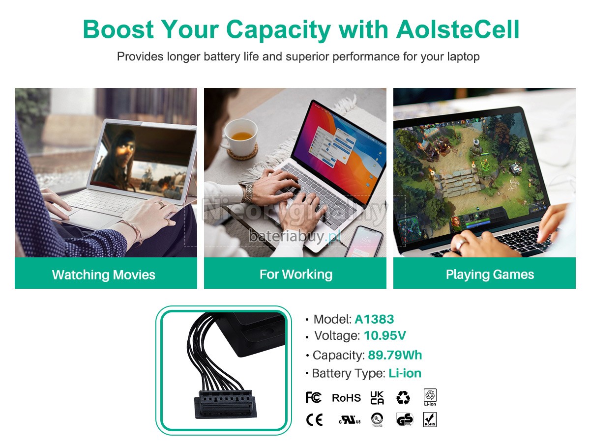 Apple MacBook Pro 17 inch MC725X/A bateria