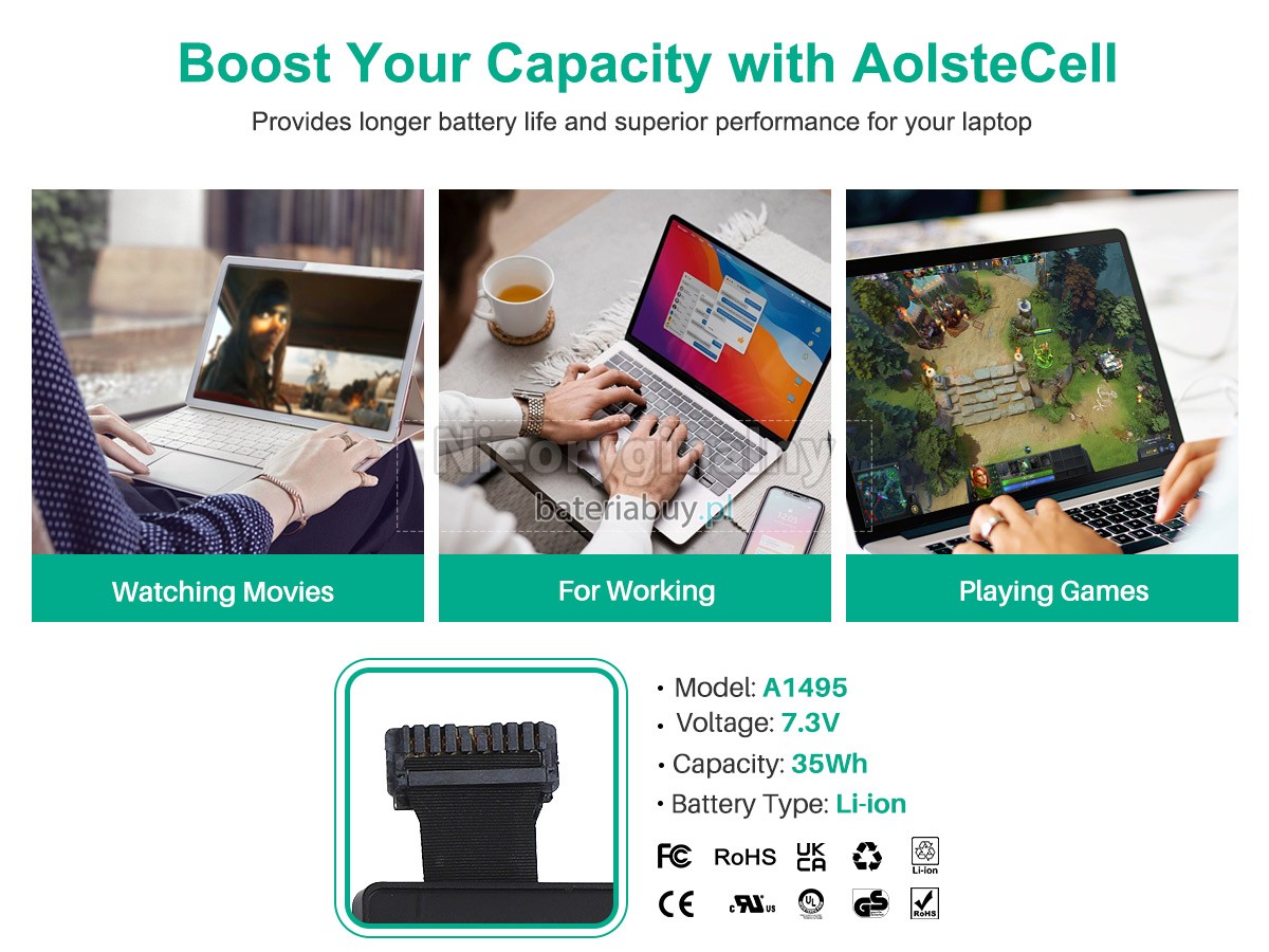 Apple MacBook Air Core I7 1.7 11 inch (Mid-2013) bateria