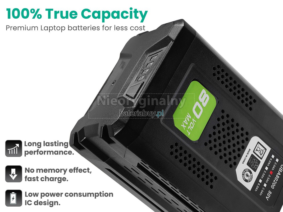 Greenworks ED80L00 bateria