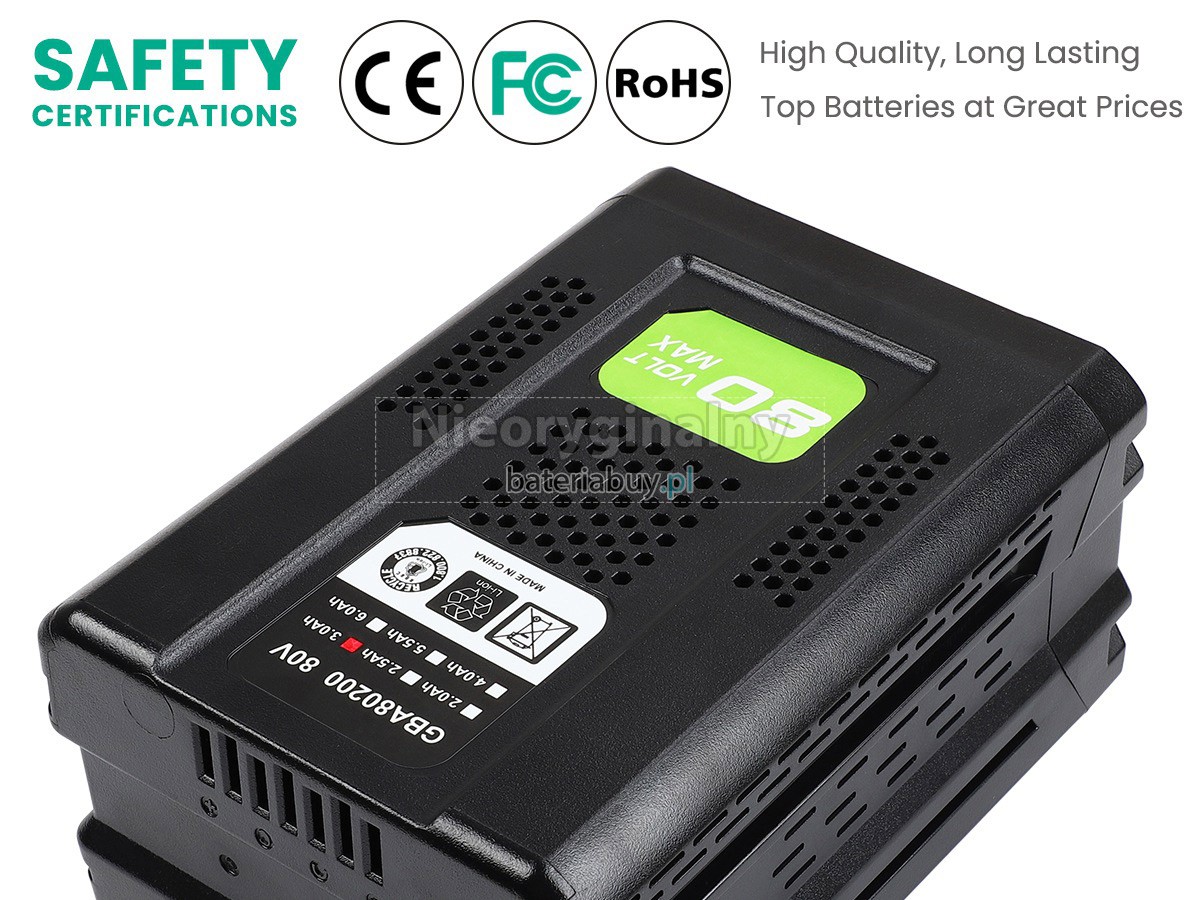 Greenworks ED80L00 bateria