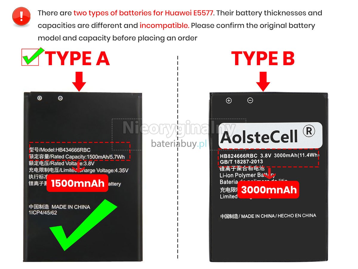 Huawei E5577 bateria