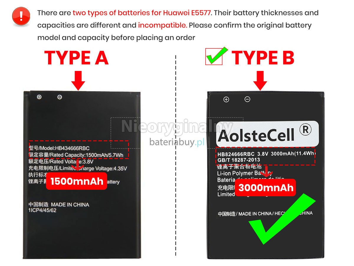 Huawei E5577 bateria
