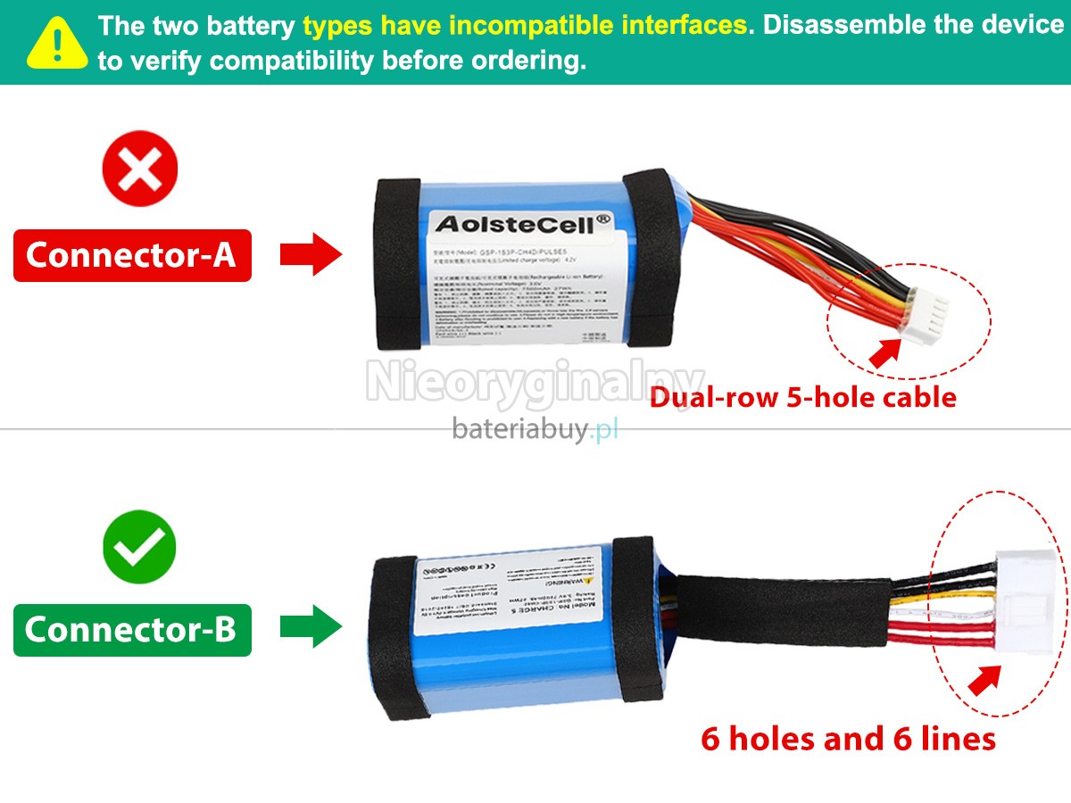 JBL GSP-1S3P-CH40 bateria