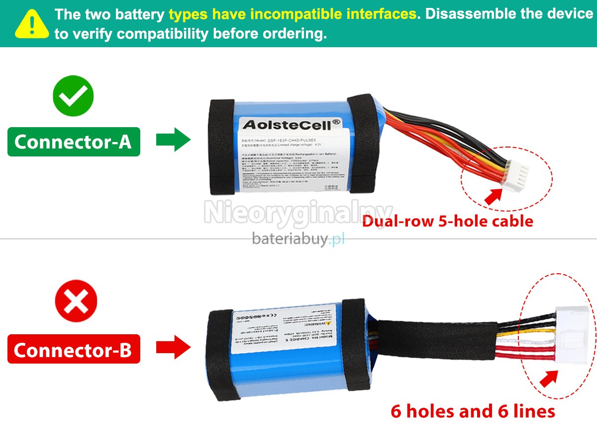 JBL GSP-1S3P-CH40 bateria