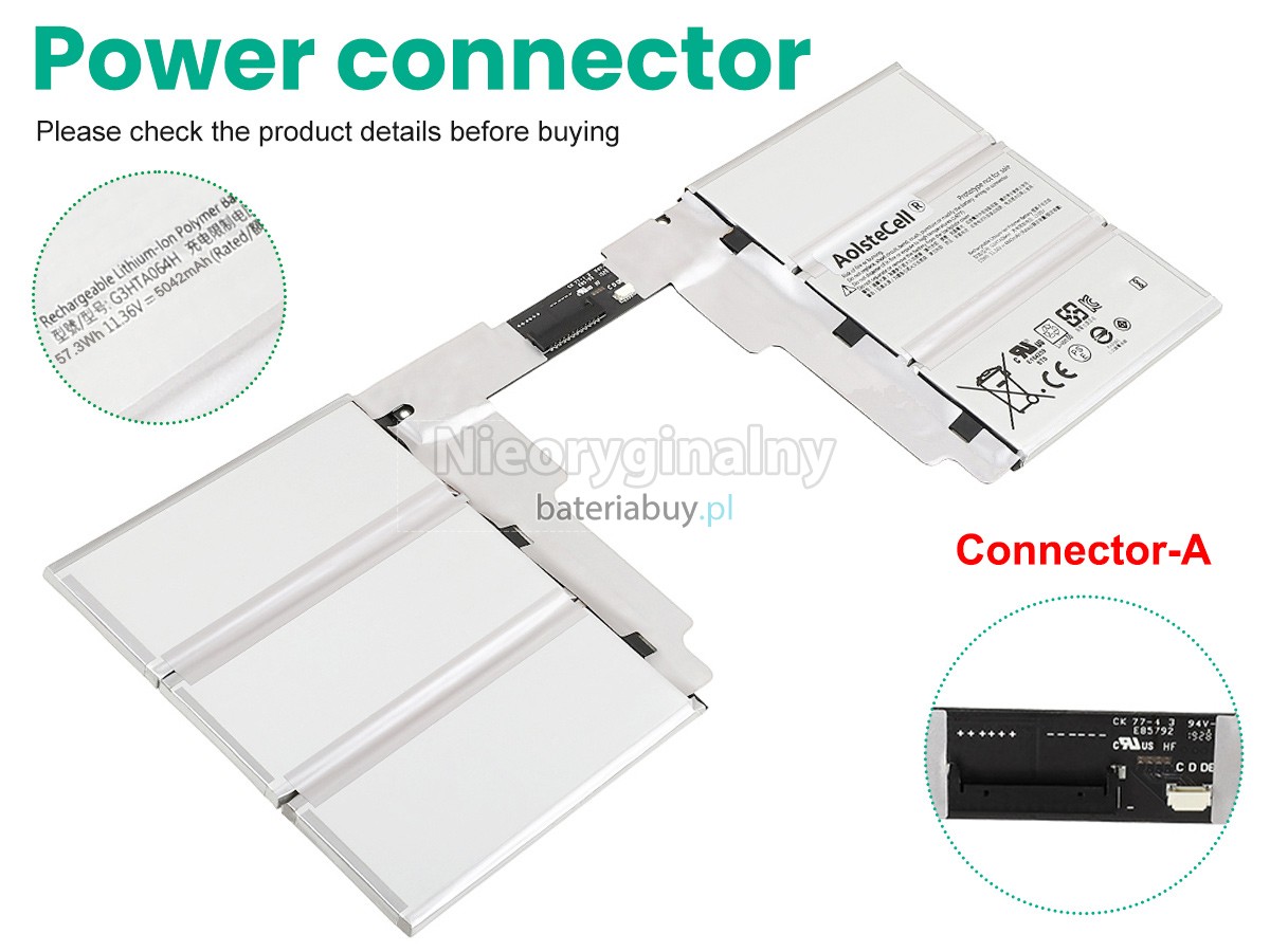 Microsoft Surface BOOK2 KEYBOARD bateria