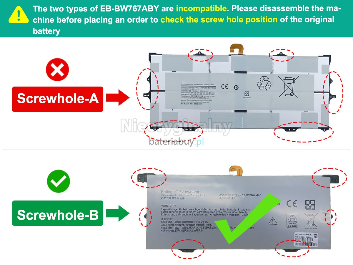Samsung SM-W767VZAAVZW bateria
