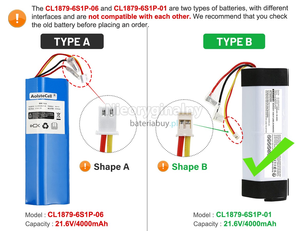 Tineco CL1879-6S1P-01 bateria